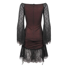 Load image into Gallery viewer, SKT164 Gothic Dark Red Daily Dress
