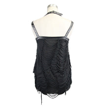 Load image into Gallery viewer, TT063 Summer lace up shoulder nailed leather loops punk women halter vest

