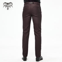 Load image into Gallery viewer, PT13902 wine Gothic wedding men trousers
