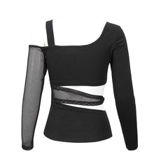 Load image into Gallery viewer, TT175 Hollow out waist Bandage strapless long-sleeved T-shirt
