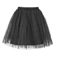 Load image into Gallery viewer, SKT00301 Gothic formal dress accessory women multilayer hard mesh black bustle
