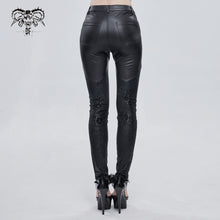 Load image into Gallery viewer, PT157 Gothic velvet printed basic style black women leather leggings
