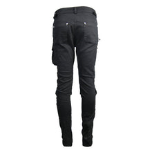 Load image into Gallery viewer, PT06701 Black punk rock multi-bag men trousers with zipper
