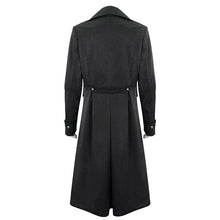 Load image into Gallery viewer, CT196 gothic basic style dark pattern leather trench coat
