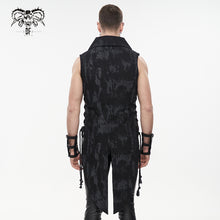 Load image into Gallery viewer, WT068 Irregular Pattern Men&#39;s Punk Swallowtail Vest
