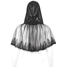 Load image into Gallery viewer, CA022 Lace mesh hooded small cape
