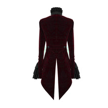 Load image into Gallery viewer, CT13302 Autumn red women gothic party Paisley jacquard velvet swallow-tailed jackets
