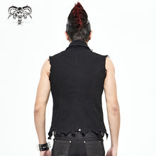 Load image into Gallery viewer, WT061 Distressed heavy metal men vest
