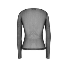 Load image into Gallery viewer, TT129 court Gothic flower pattern false girdle mesh sexy women T-shirt
