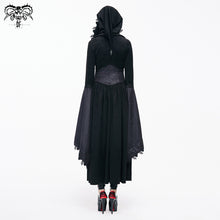 Load image into Gallery viewer, CT070 Gothic pointed hat velveteen floral lady tunic voluminous skirt coats
