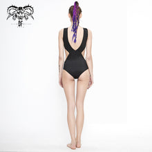 Load image into Gallery viewer, SST002 Cyberpunk circuit board printed one-piece swimsuit
