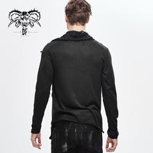 Load image into Gallery viewer, TT157 daily life men big ragged turn down collar woolen punk long sleeve shirts with zipper
