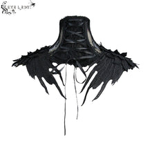 Load image into Gallery viewer, ECA003 Gothic accessory feather adjustable ribbons lace sexy women collar with rose flower
