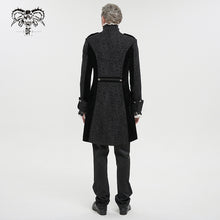Load image into Gallery viewer, CT19901 Gothic dark pattern four-breasted black coat
