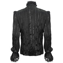 Load image into Gallery viewer, SHT092 Pleated Rubberized Gothic Men&#39;s Shirt
