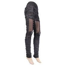 Load image into Gallery viewer, PT024 Gothic sexy women skeleton palm ripped knitted leggings
