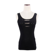 Load image into Gallery viewer, TTP224 summer punk daily life simple style broken holes women cotton vest
