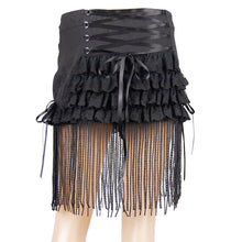 Load image into Gallery viewer, SKT022 fringed lace jacquard sexy ladies summer pleated short skirts
