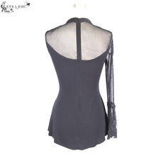 Load image into Gallery viewer, ETT003 Summer sexy ladies single flared sleeve hip covered stretchy mesh T-shirt

