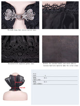 Load image into Gallery viewer, AS007 Gothic party accessory women organza stand up black collar
