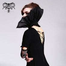 Load image into Gallery viewer, AS007 Gothic party accessory women organza stand up black collar
