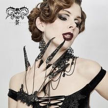 Load image into Gallery viewer, AS051 gothic sexy women lace bracelet with decoration fingerstall
