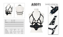 Load image into Gallery viewer, AS071 dream color punk fantasy leather slim women halterneck body harness
