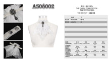 Load image into Gallery viewer, AS08002 white Gothic chiffon lace bow tie
