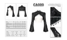Load image into Gallery viewer, CA020 gothic trumpet sleeve sexy ladies velvet small shawl with tassel
