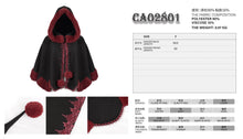 Load image into Gallery viewer, CA02801 Black double-sided woolen contrast color fur shawl with fur
