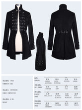 Load image into Gallery viewer, CT023 Gothic fake two pieces embroidered turn down collar velvet men coat
