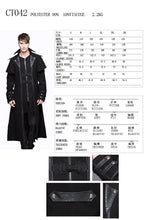 Load image into Gallery viewer, CT042 gothic men fake two pieces high collar woollen long coats
