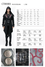 Load image into Gallery viewer, CT06901 movie actor false two pieces black hooded leather long coats for men

