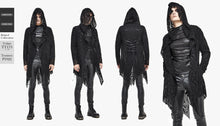 Load image into Gallery viewer, CT168 Darkness holes hooded men coat
