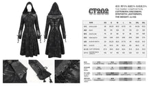 Load image into Gallery viewer, CT202 Women Punk Irregular Pattern Print Long Trench Coat
