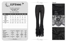 Load image into Gallery viewer, EPT006 Lace beaded pleated gothic leggings
