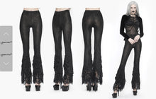 Load image into Gallery viewer, EPT006 Lace beaded pleated gothic leggings
