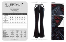 Load image into Gallery viewer, EPT007 New arrival cutout crotch black and red sexy women velvet flared pants with lace

