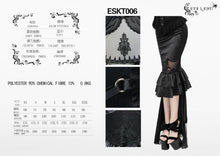 Load image into Gallery viewer, ESKT006 event gothic short front and long back stretchy satin lace up sexy women fishtail skirt
