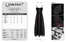 Load image into Gallery viewer, ESKT032 Burgundy Gothic Sling Dress
