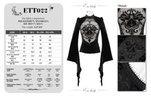 Load image into Gallery viewer, ETT022 hollow out front chest big embroidery long sleeves T-shirt
