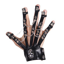 Load image into Gallery viewer, GE002 Devil fashion ghost claw rivets leather punk glove for men
