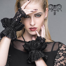 Load image into Gallery viewer, GE007 Gothic sexy women rose lace short gloves
