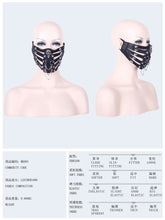 Load image into Gallery viewer, MK005 Black metallic skull hollow out punk mask for women and men
