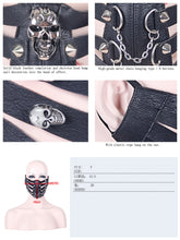 Load image into Gallery viewer, MK005 Black metallic skull hollow out punk mask for women and men
