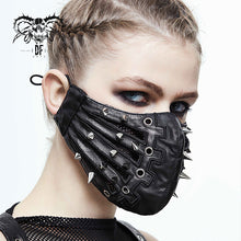 Load image into Gallery viewer, MK01501 unique punk metallic spiked leather mask for women and men
