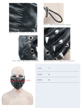 Load image into Gallery viewer, MK01501 unique punk metallic spiked leather mask for women and men
