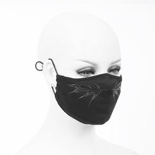 Load image into Gallery viewer, MK02301 devil fashion unisex 3D wing printing punk black cotton mask
