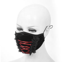 Load image into Gallery viewer, MK037 Diablo Loli gothic dense velvet bandage lace mask
