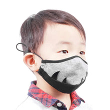 Load image into Gallery viewer, MK041 black and grey punk tusklike cotton masks for children
